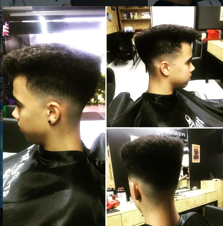 Corte degradê em cabelo crespo
